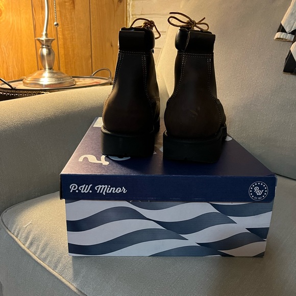 P.W. Minor tan leather “Livingston” boots, Men’s size 13 N, New with box - Picture 3 of 7